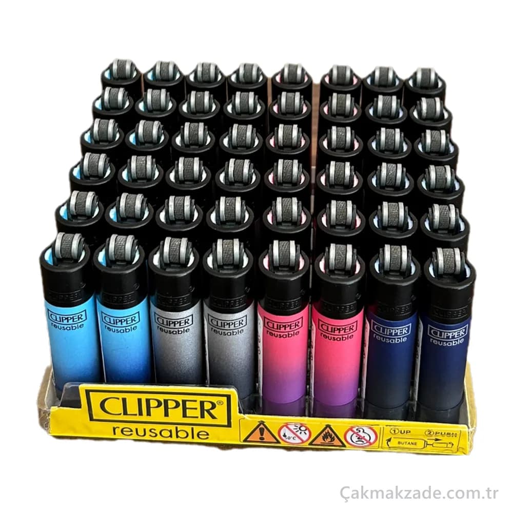 Clipper Micro Mavi Pembe Gradyan Çakmak — toptan çakmak (görsel 2)