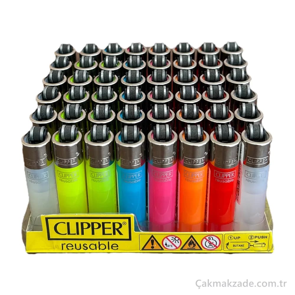 Clipper Micro Şeffaf Neon Çakmak — toptan çakmak (görsel 2)