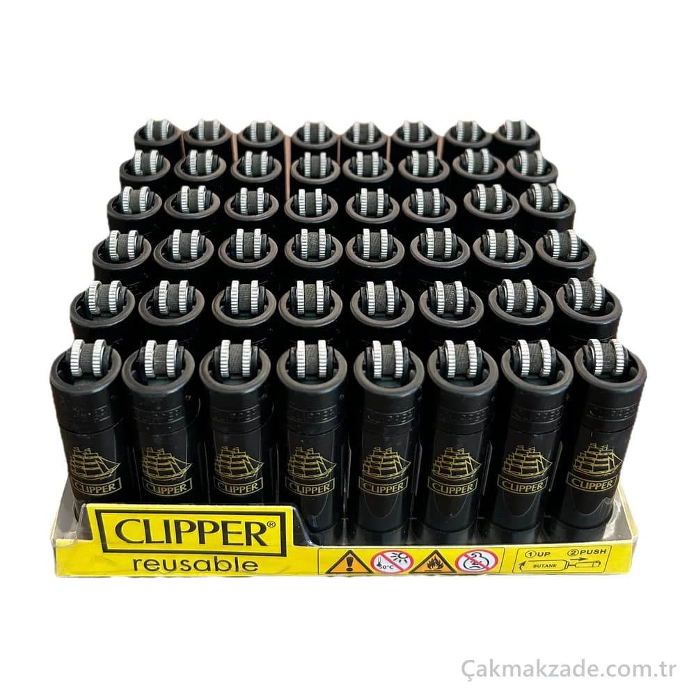 Clipper Siyah Altın Yelkenli Çakmak — toptan çakmak (görsel 2)