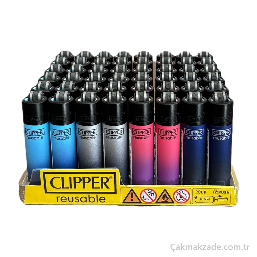 Clipper Micro Mavi Pembe Gradyan Çakmak — toptan çakmak
