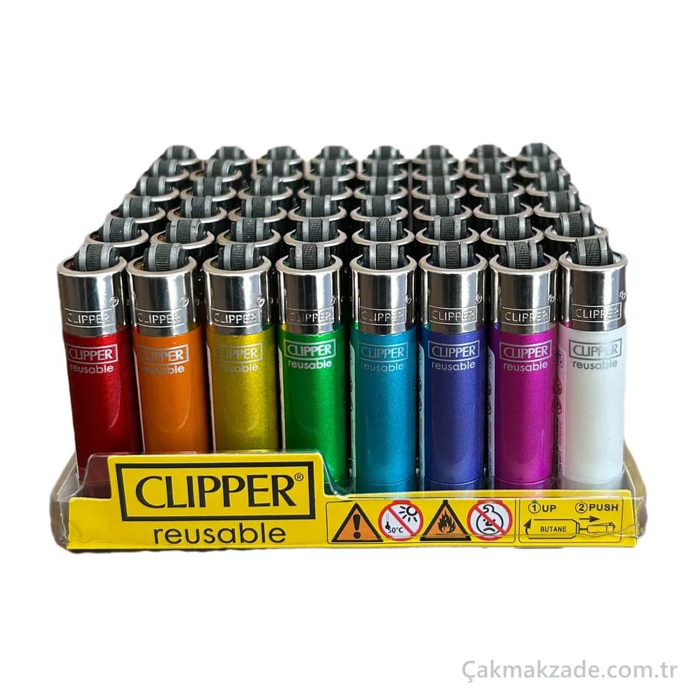 Clipper Micro Metalik Gökkuşağı Çakmak — toptan çakmak