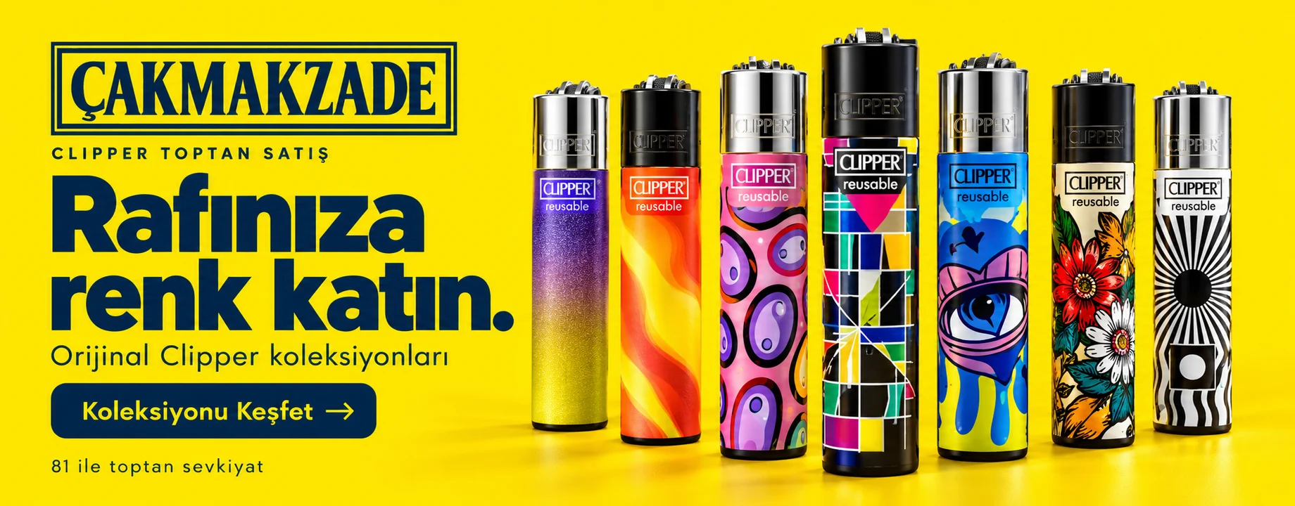 Rafınıza renk katın — orijinal Clipper koleksiyonları